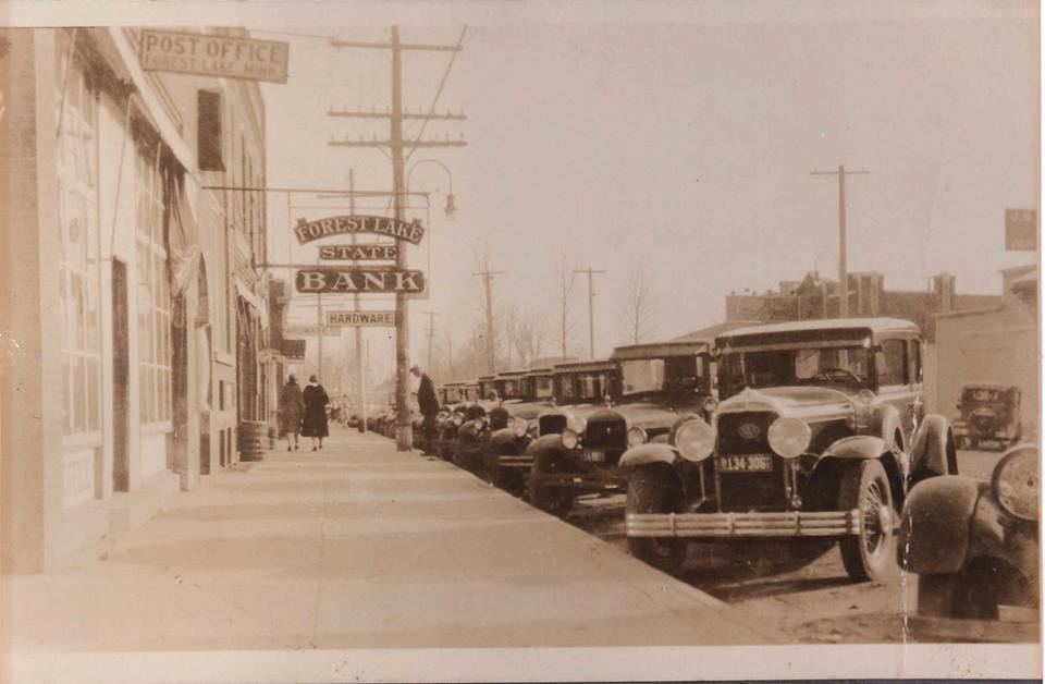 Historical image of Main St. in Forest Lake